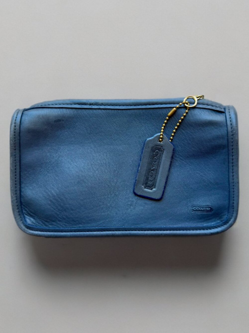 Coach Vintage Blue Leather Chunky Case